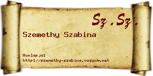 Szemethy Szabina névjegykártya