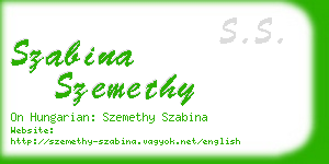 szabina szemethy business card